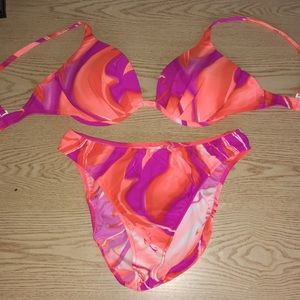 Venus 2Pc Swimsuit Bikini Orange/Purple Size D/12